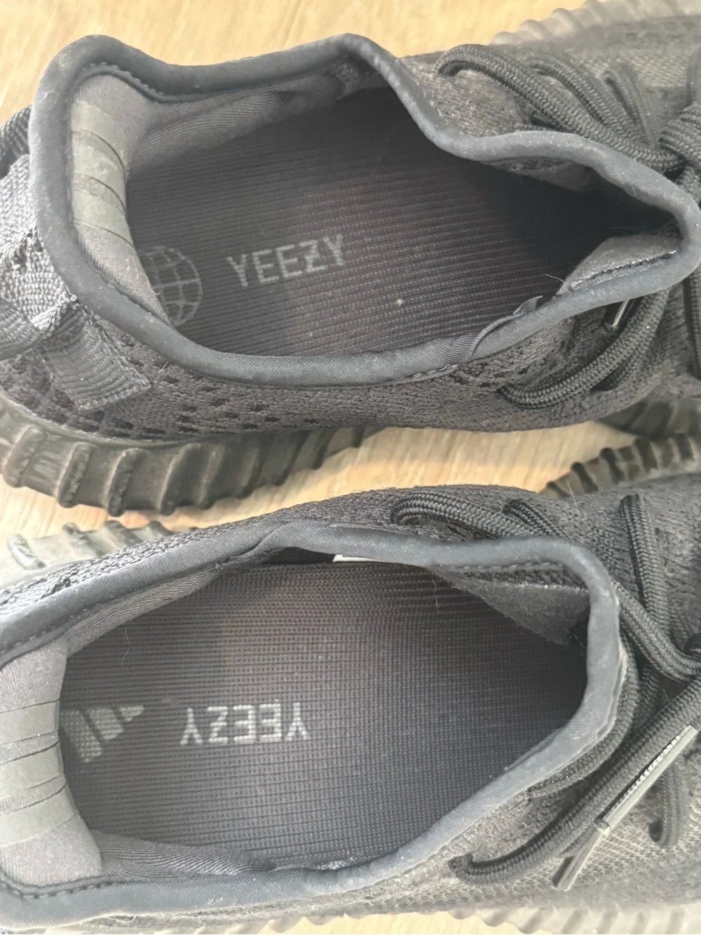Black Yeezy 350 V2 sneakers